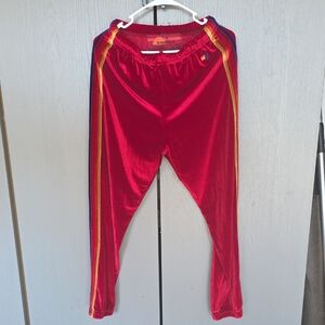 AVIATOR NATION PANTS CLASSIC VELVET SWEATPANTS - RED